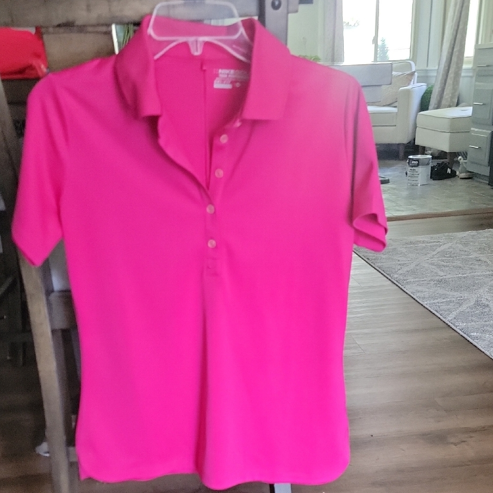 Nike Women's Vibrant Pink Button Down Shirt